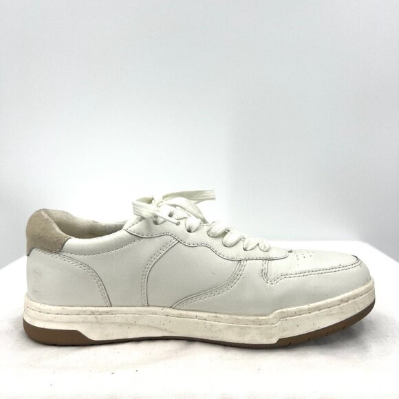 Madewell White Coated Leather Sneakers Women's Size 8.5 - Picture 3 of 10